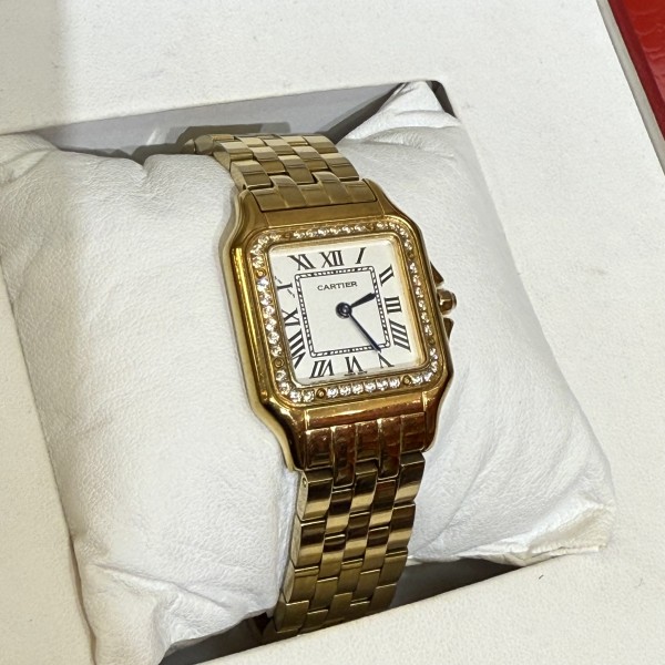 Cartier Classic Gold Diamond Watch 27mm